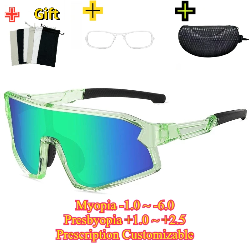 Myopia Photochromic Riding Diving Goggles Boxed HD Polarized Children Cycling Sunglasses Big Frame UV Protection Bicycle Glasses