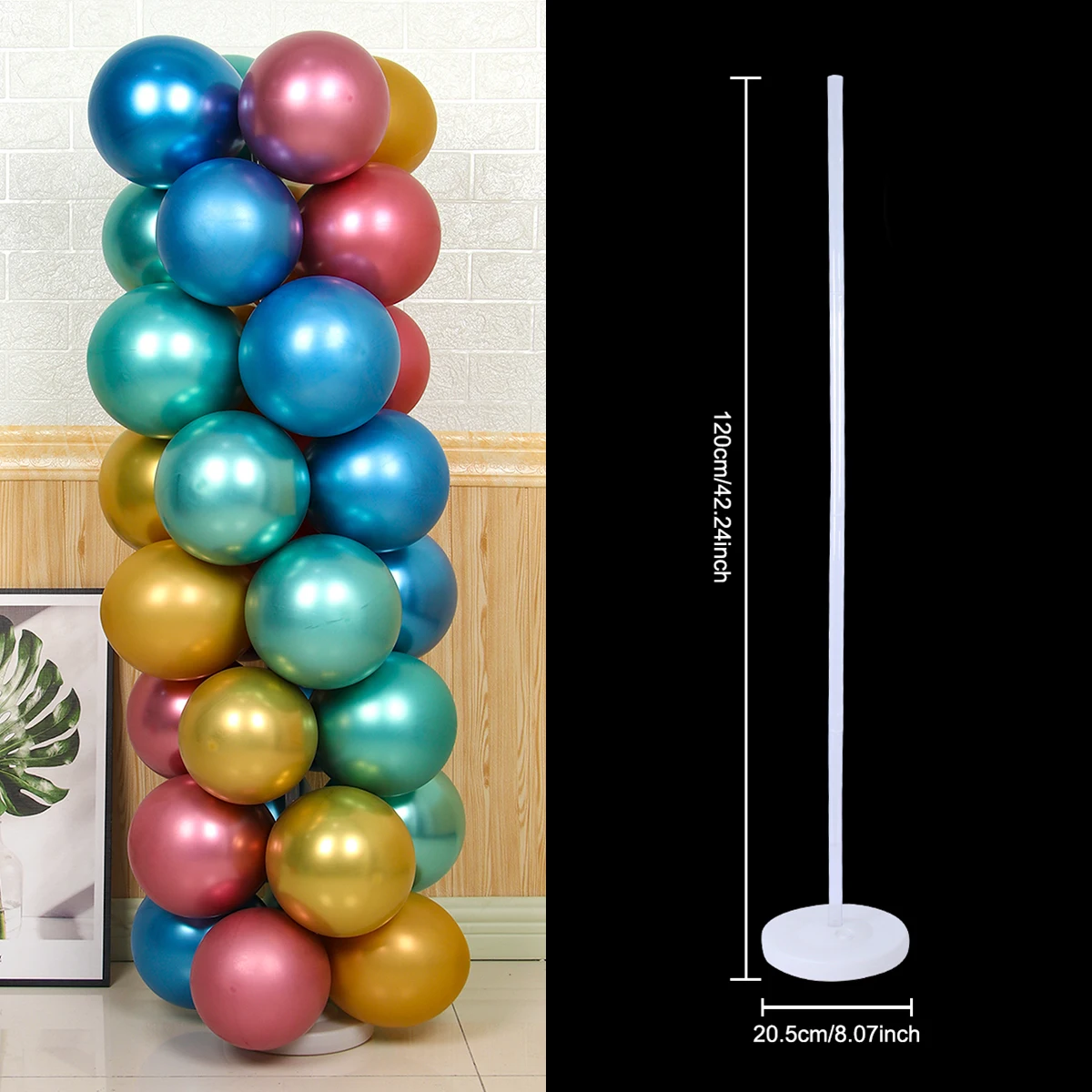 

1.2M Birthday Balloon Stand Stick Party Decoration Balloon Table Floating Holder Stand Wedding Birthday Party Decor Baby Shower