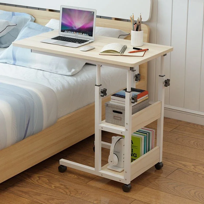 Simple Notebook Computer Desks Liftable Bedside Table Bedroom Lazy Desks Bed Study Desk Modern Home Mobile Office Desk Furniture