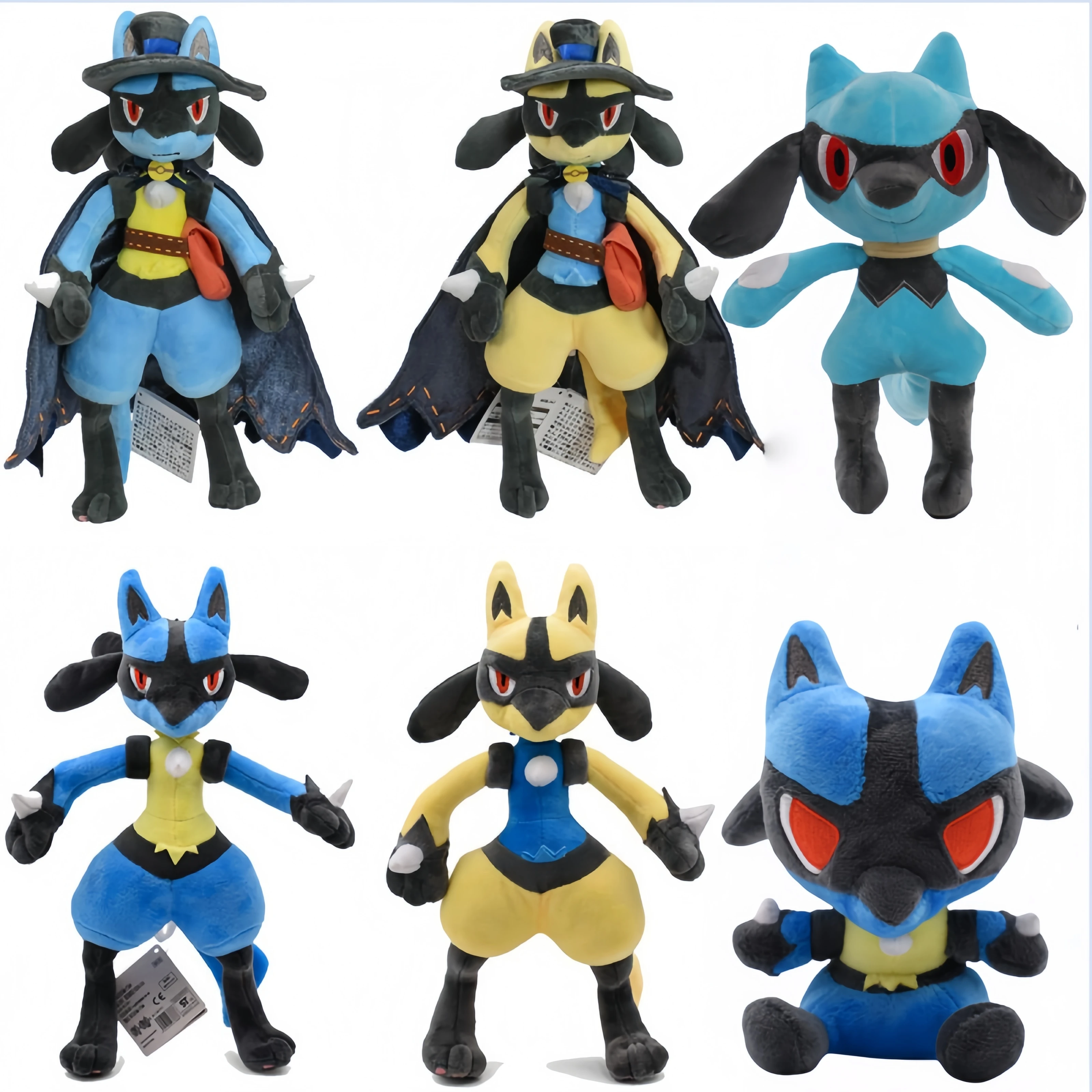 Peluches de Pokémon: Lucario, Greninja, Charizard, Incineroar, Zeraora, Cinderace, Torterra, Kyogre, Cubone, Juguetes de Peluche para Niños, Regalo
