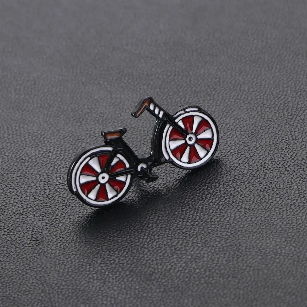 Cartoon Vintage Style Cool Alloy Jewelry Unisex I Love My Red Bicycle Pin Sports Lapel Pins Cyclists Badges Bike Brooch