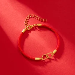 Fashion Stainless Steel Heart Charm Bracelet for Women Men Handmade Lucky Red Rope Adjustable Bracelet Couple Jewelry Party Gift