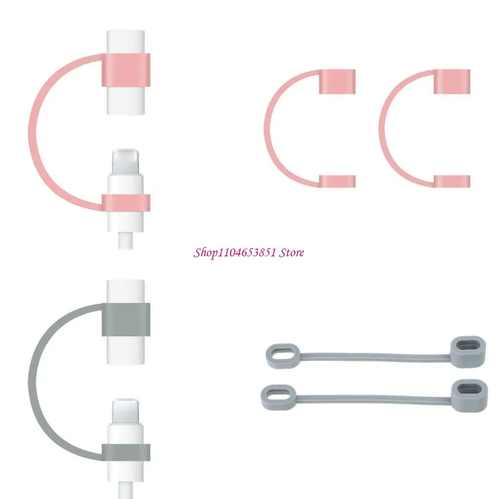 

Tablet Touch Pen Sleeve Silicone Cover Cable Adapter Tether for USB C, Pencil