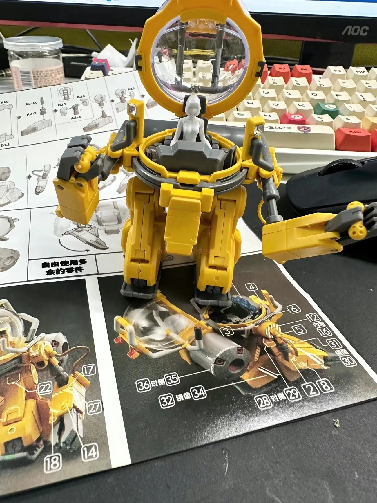 Mengshan Figuur Hg 1/144 Tolro-800 Torohachi Model Assemblage Robot Kits Beeldje Collectible Speelgoed Poppen Decoratie Geschenken Speelgoed