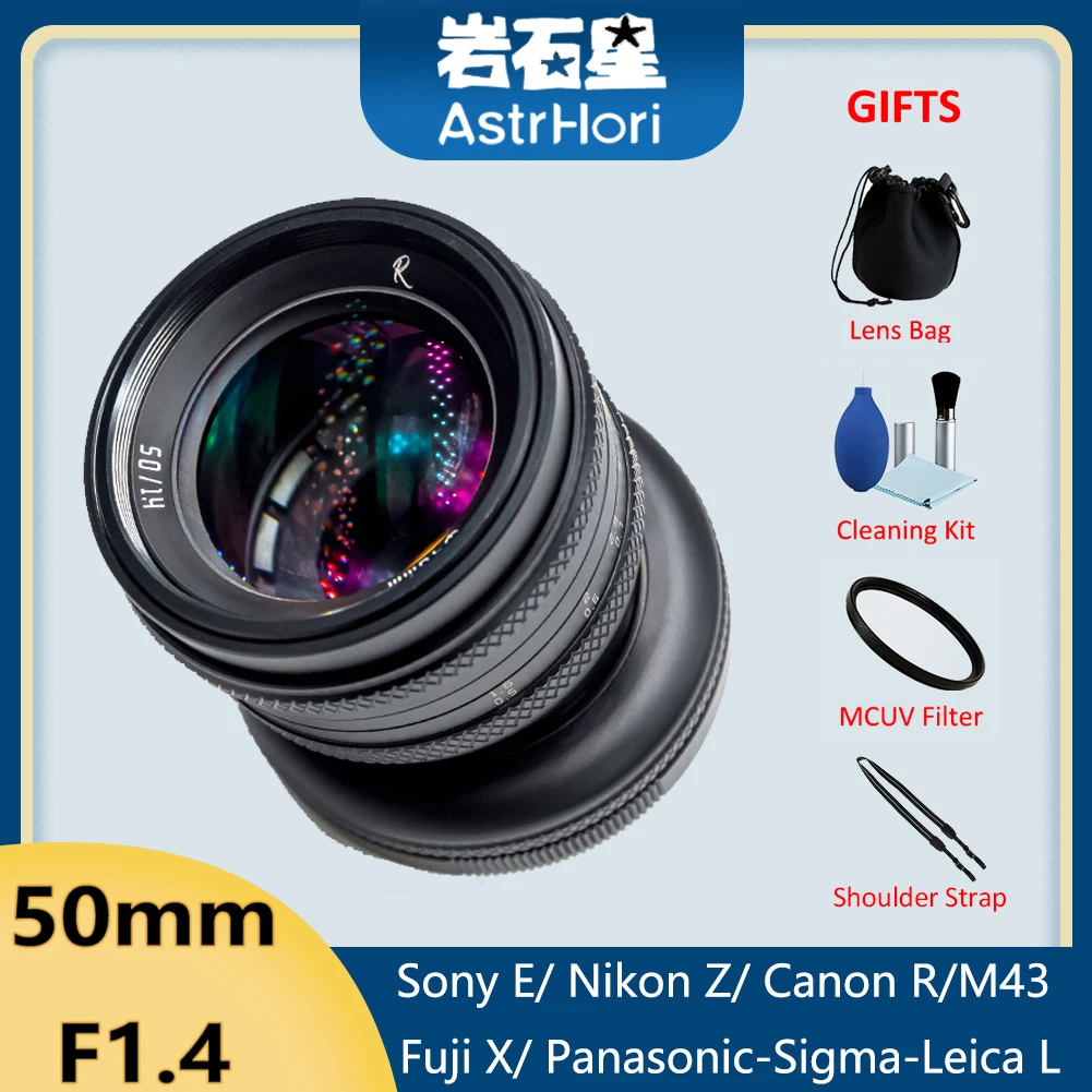 

AstrHori 50mm F1.4 Full FrameTilt-Shift Lens Manual Focus Large aperture Lens for Sony E Nikon Z Canon R Panasonic Sigma Leica L