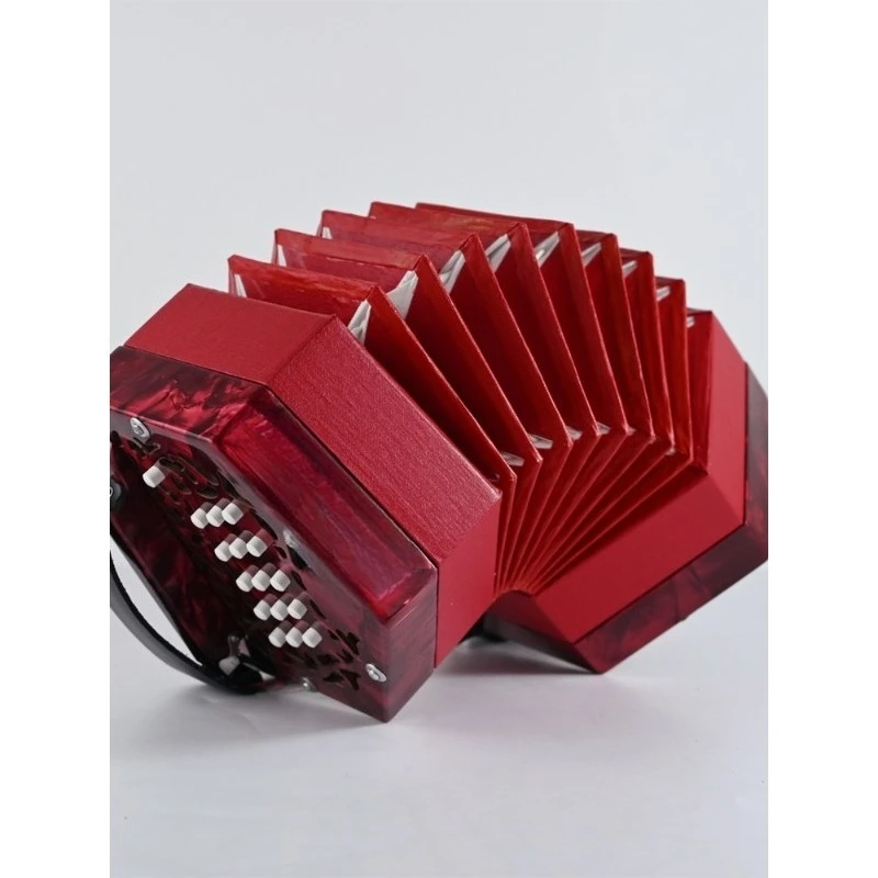 Hexagonal accordion Anglo-British hexagonal push-pull same/different sounds, send teaching materials and instructions