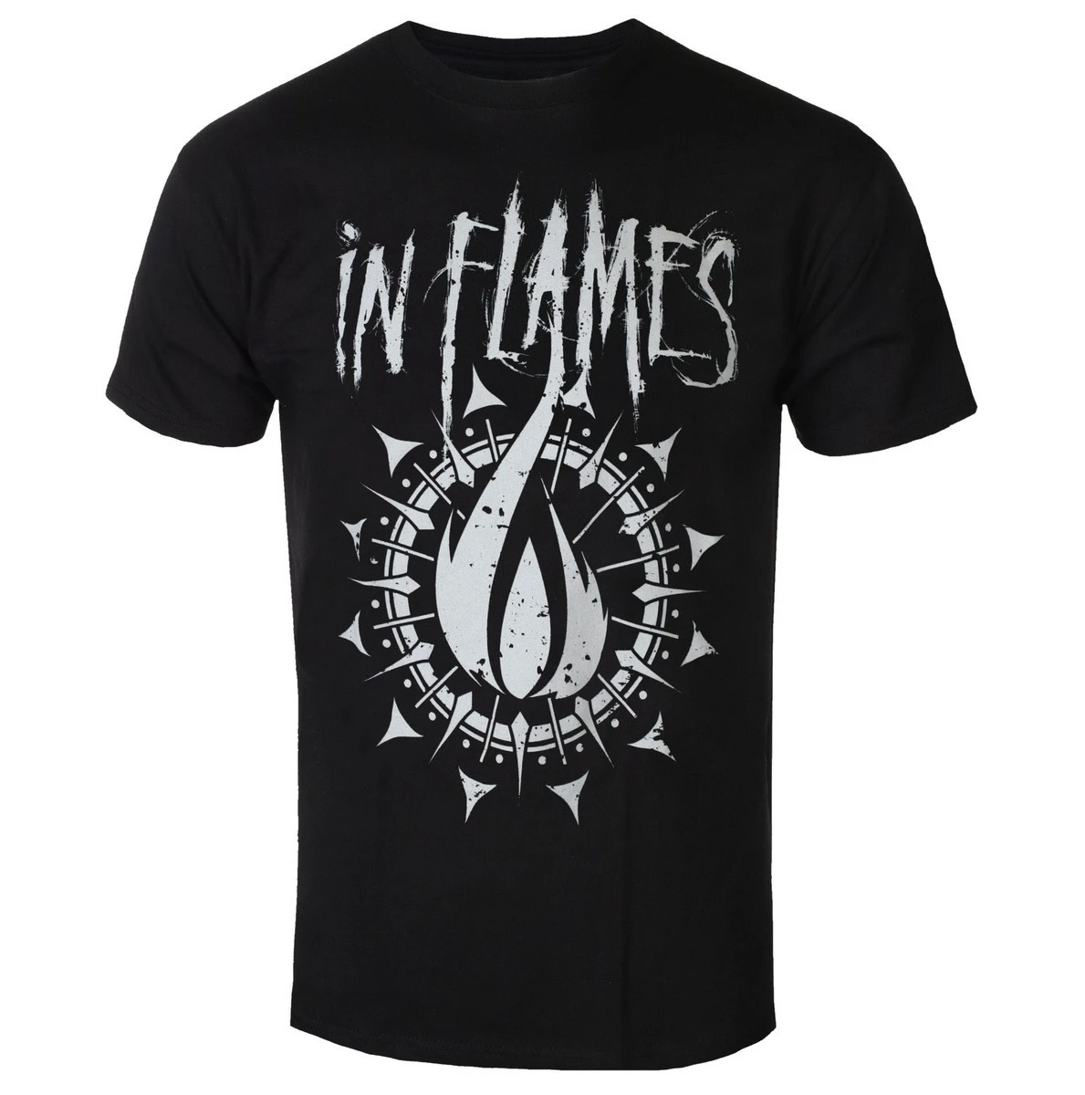 

In Flames B2B The Wheel Turns Периферийный узор с принтом Летние элитные брендовые хлопковые мужские и женские футболки с короткими рукавами