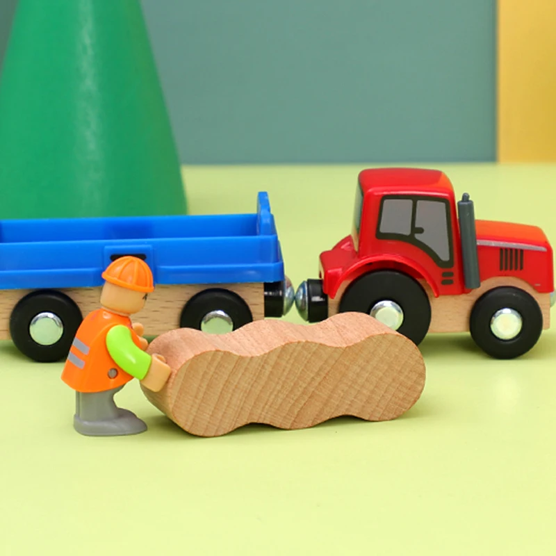 Camion di ingegneria Giocattolo magnetico Auto Escavatore Escavatore Bambini Neonato Modello Combinazione Treno ferroviario in legno W13