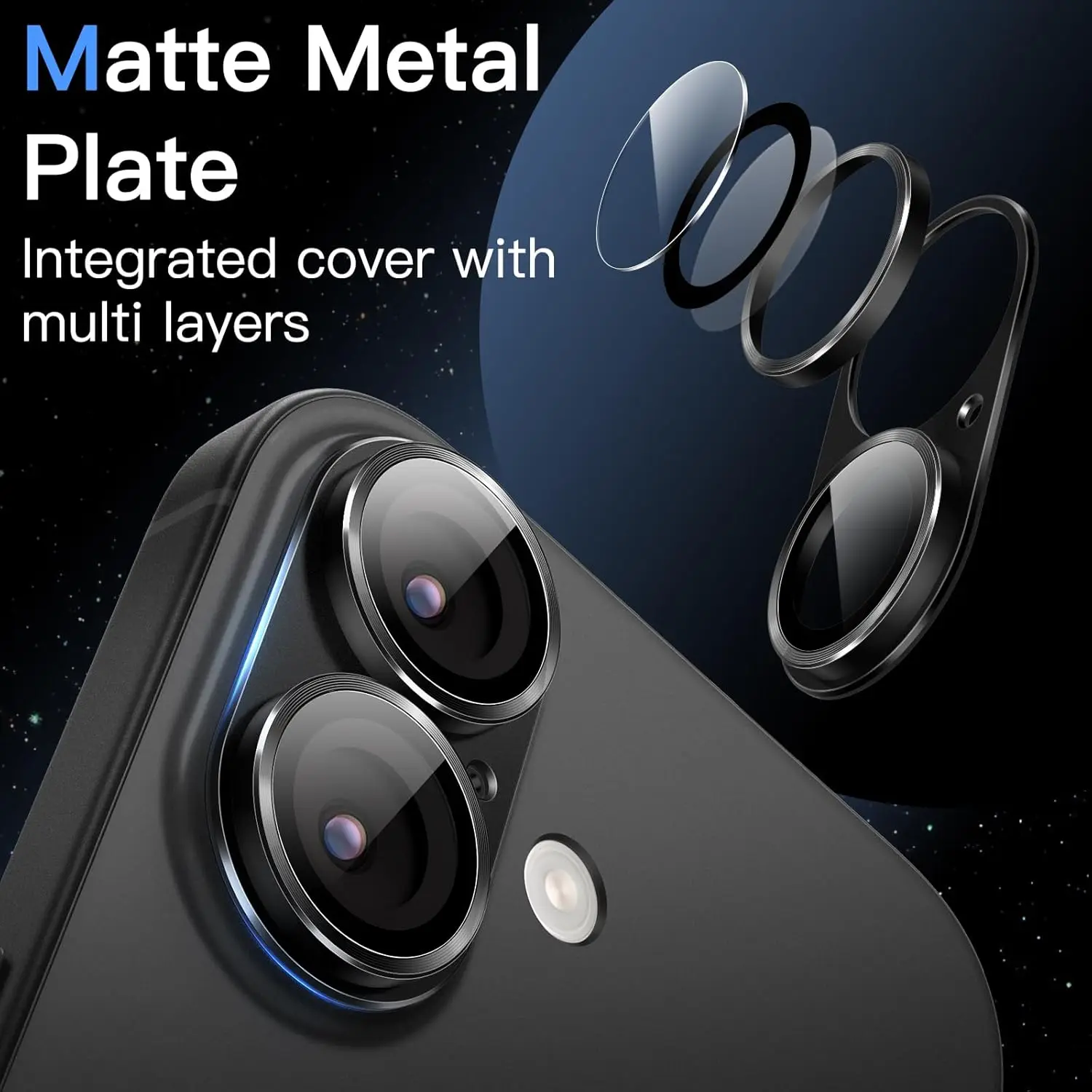 Camera Lens Protector Cover for iPhone 17 Pro Max Air 16 Plus 15 14 13 Mini 12 11 iPhone17 iPhone16 16Plus Phone Protection view 6