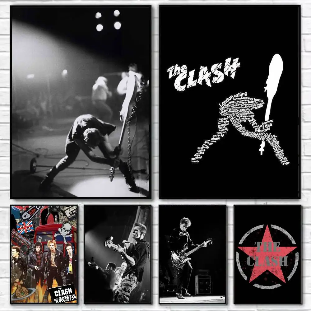 

The C-Clash London Calling Poster Self-adhesive Art Waterproof Paper Sticker Coffee House Bar Room Wall Decor