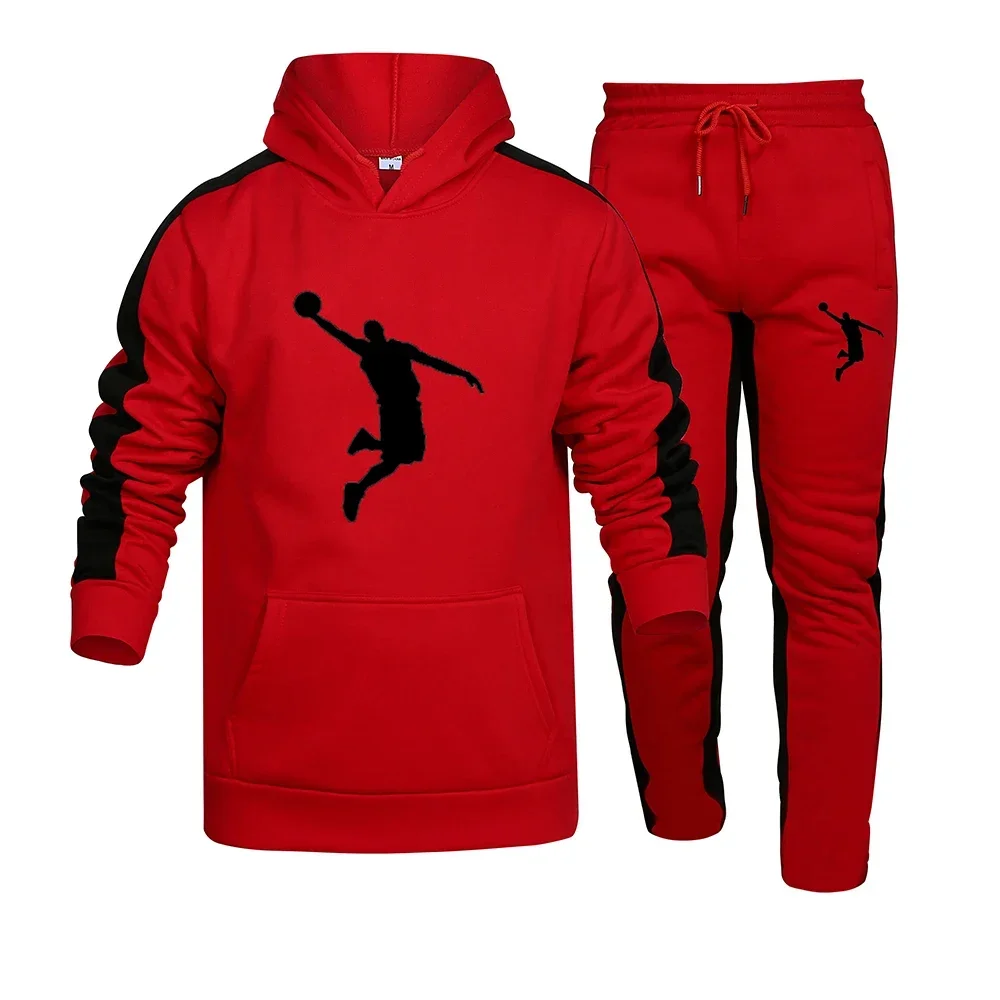 2024 Spring Men\'s Sportswear 2-Piece Sweatshirts and Sweatshirts Set Casual Hoodies Autumn Outfits Men Clothes  Tracksuit