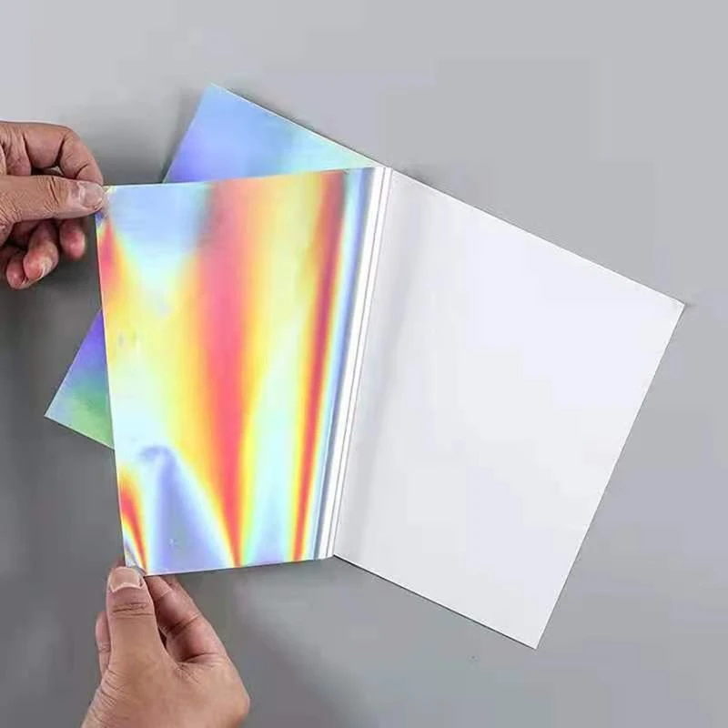 20 Stück transparente holografische Overlay-Laminierungsaufkleber, Papier, bedruckbare Vinyl-Etiketten, Bastelaufkleber,