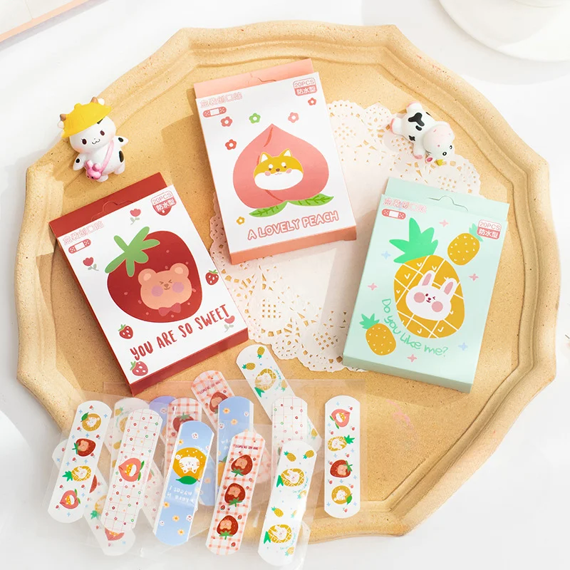 

20pcs/box Cartoon Kawaii Band Aid Waterproof Wound Plaster for Children Kids First Aid Medical Strips Patch Adhesive Bandages