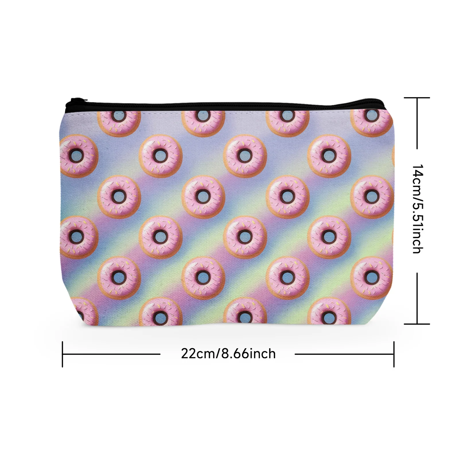 1Pc Fantasy Doughnut Print Makeup Storage Bag Durable Odorless Storage Pouch For Tools & Accessories Dating Home