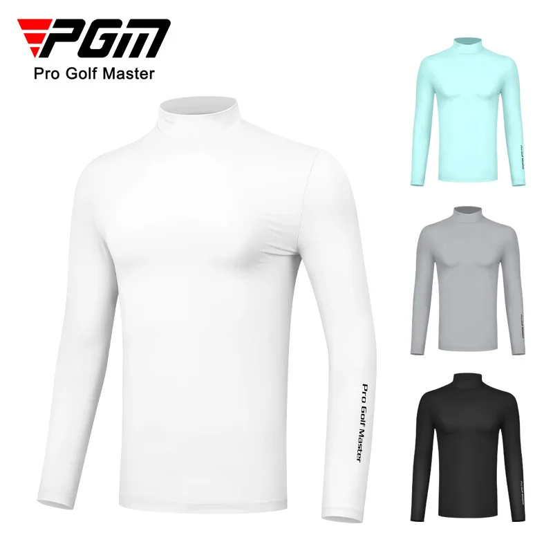 

PGM Golf Clothing Men's Sun Protection Clothes Ice Silk Long Sleeves Ice Feel UV Protection Cool Breathable High Elasticity