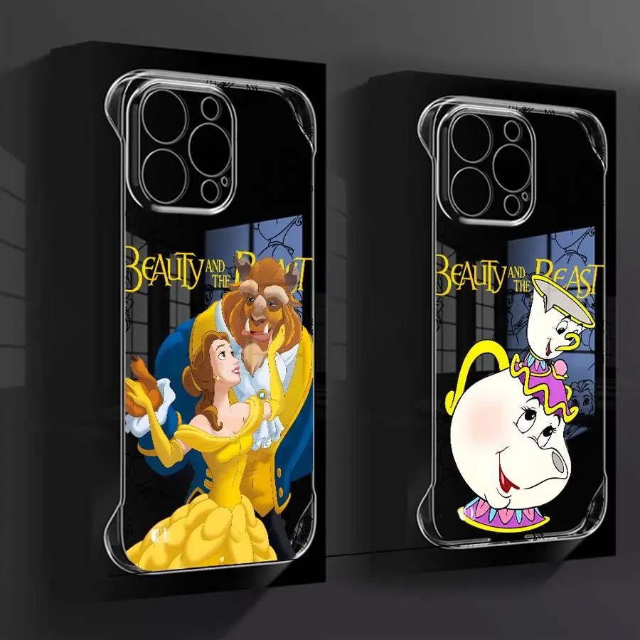 Transparent Case for Apple iPhone 11 13 15 16 Pro Max 14 Plus 12 Shockproof Phone Cover Silicone Disney Beauty And The Beast