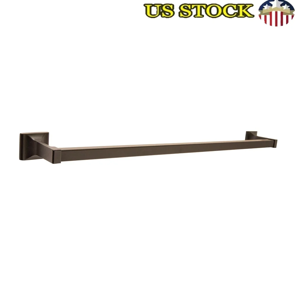 

Прочный 24-дюймовый настенный держатель для полотенец, конструкция из цинкового алюминия, поддержка 22 фунта, бронзовая отделка, натертая маслом, легко