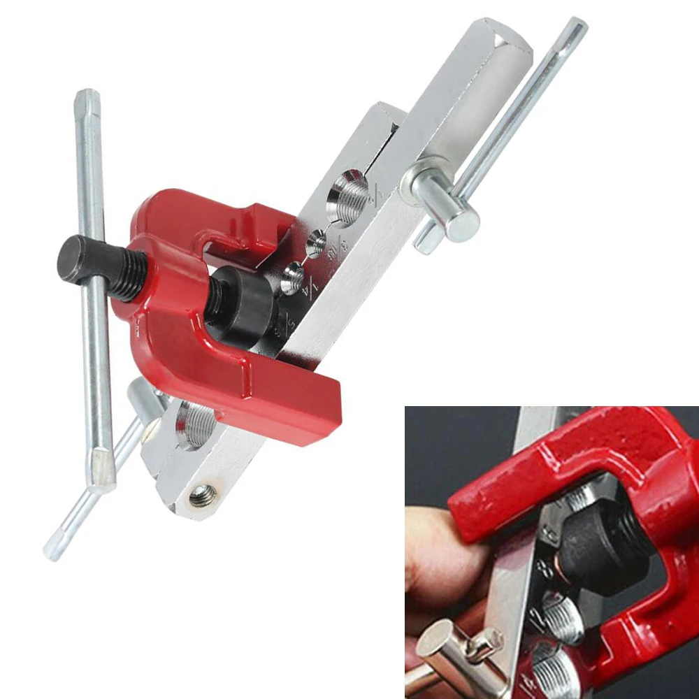 

Набор инструментов для развальцовки, трубки, 6 размеров матриц, комплект 3/16-5/8 дюймов, воздушная тормозная линия в HVAC для сантехники, меди, воды, газа, охлаждения