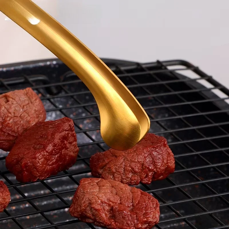 Multifuctional Barbecue Metal Anti-slip Clips Serving Food Clips Salad Tongs Clamp Kitchen Gadgets Barbecue Accessories