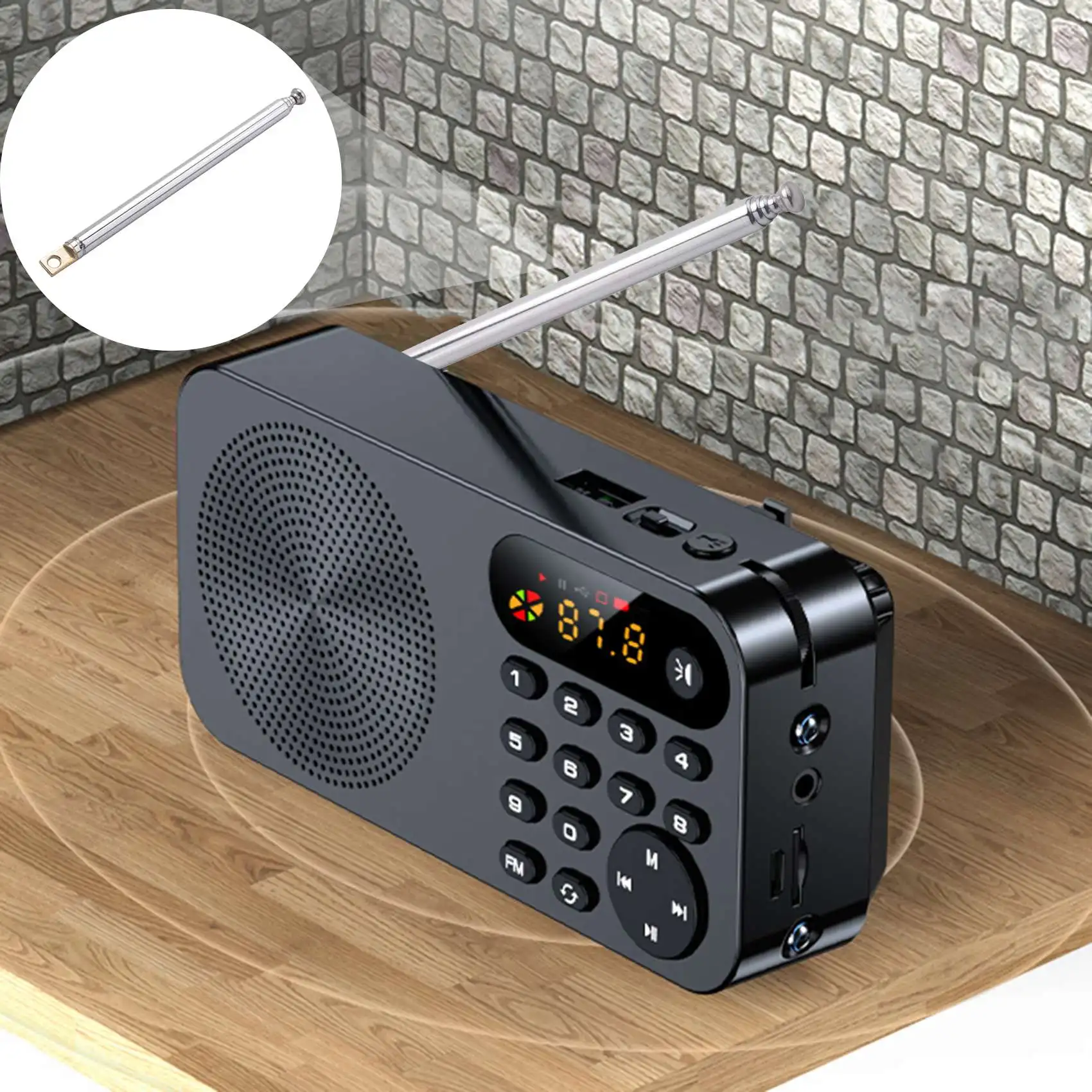 BOFF- 307mm 12" 5 Seções Antena Telescópica Antena Remota para Rádio FM TV