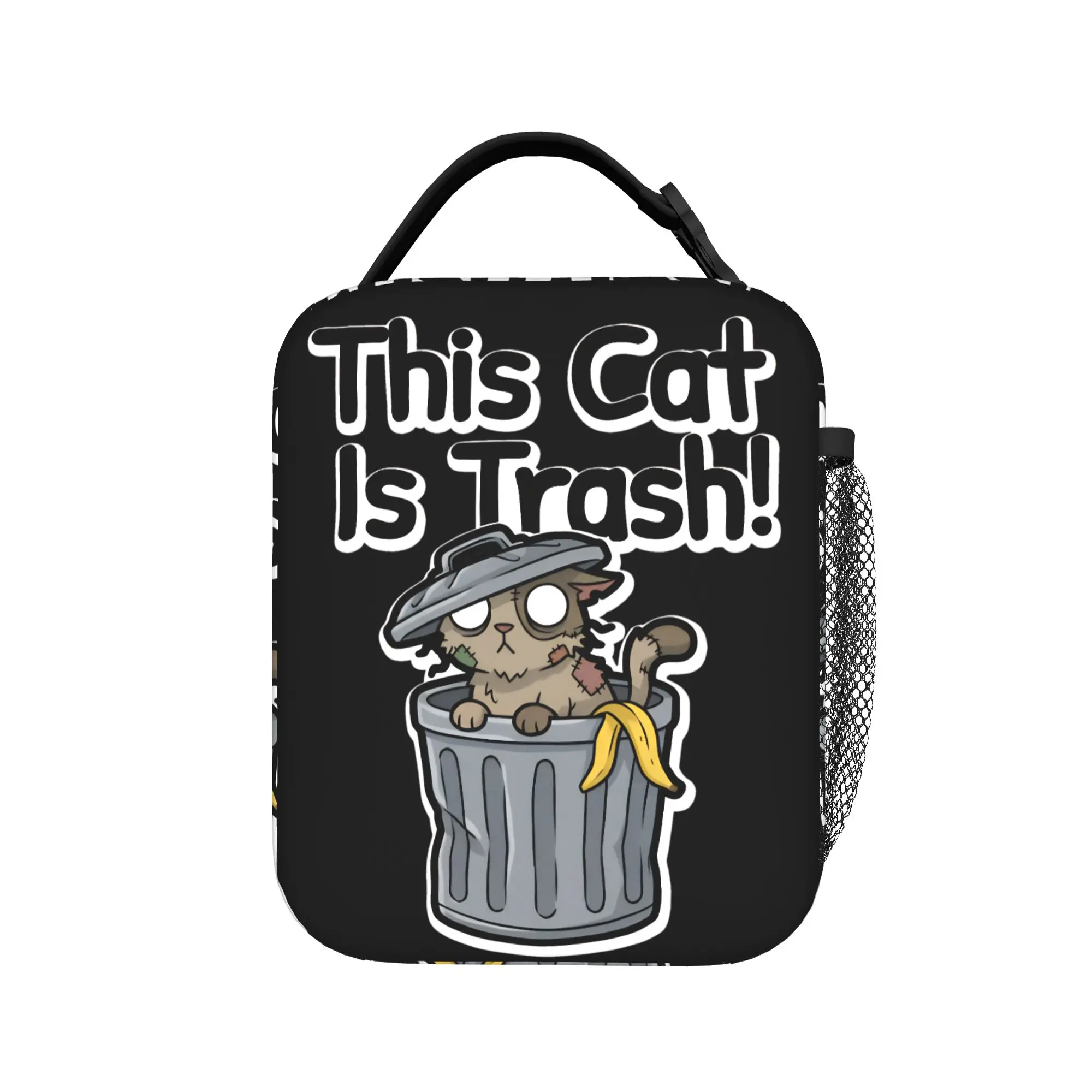 Mewgenics This Cat Is Trash! Insulated Lunch Bags Cooler Bag Reusable,Lunch Container  Leakproof Tote Lunch Box Food Bag