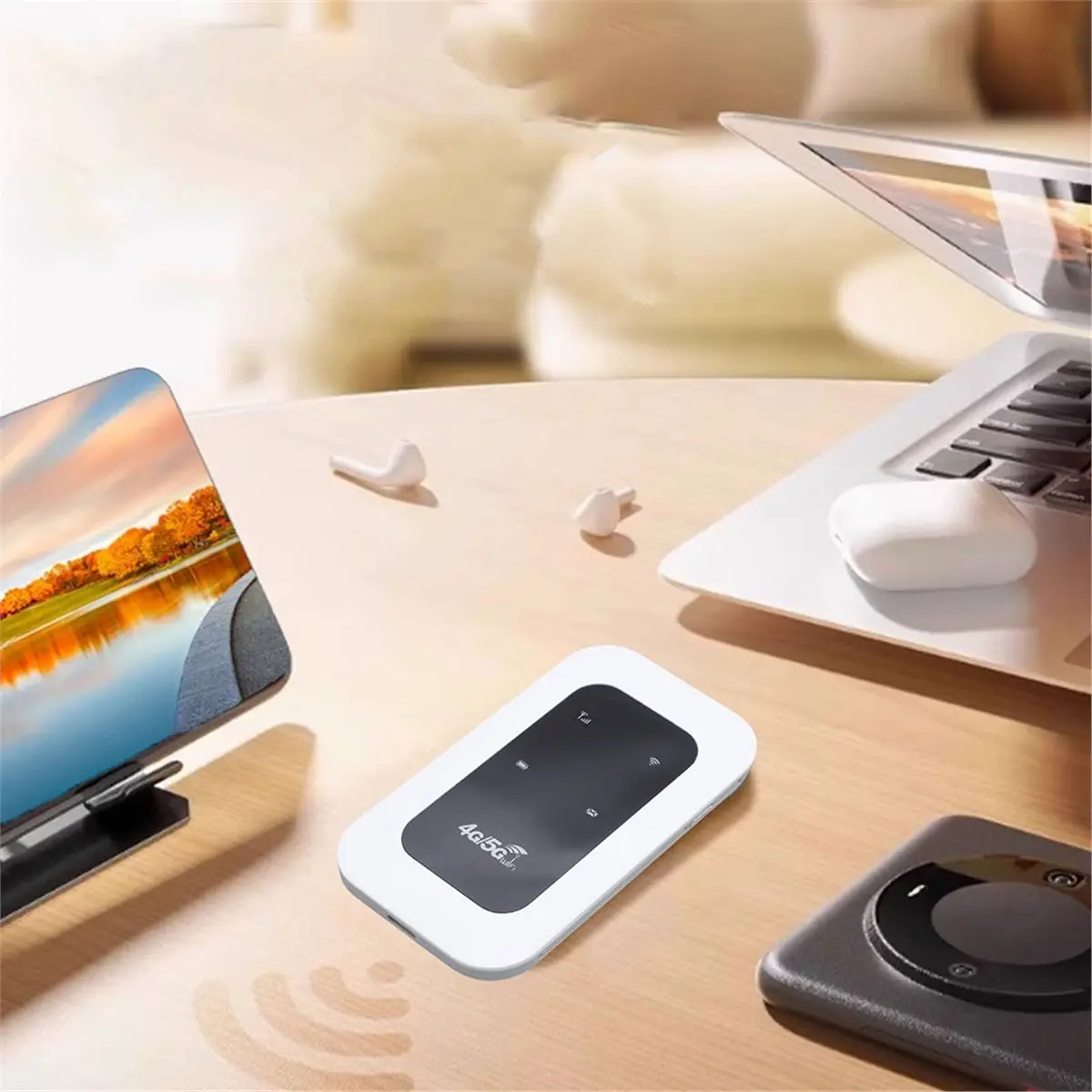A32I Travel 4G WiFi Mobile Hotspot Wide Compatibility Portable 4G WiFi Hotspot Device 300Mbps Long Battery Life for Campervan