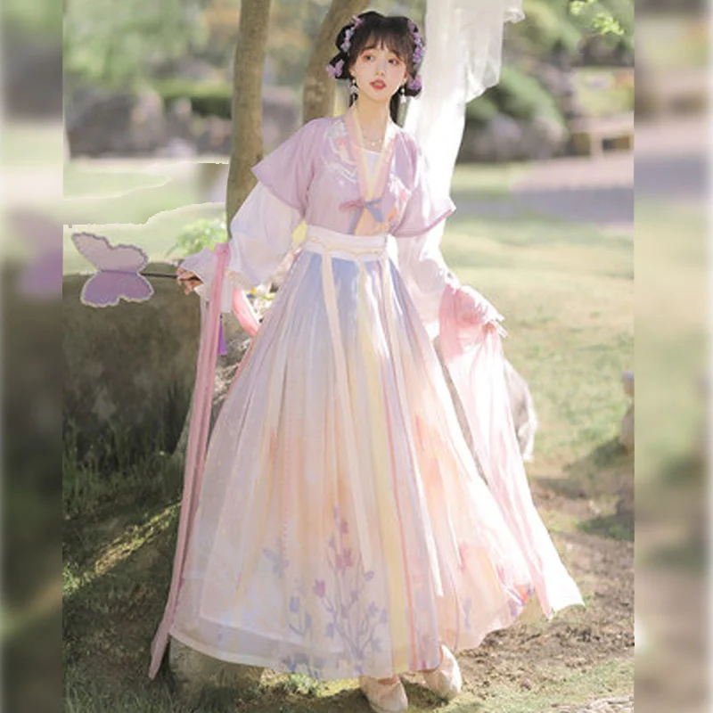 Pink Hanfu Dress Women Chinese Traditional Vintage Hanfu Halloween Carnival Cosplay Costume Hanfu Dress Plus Size XL