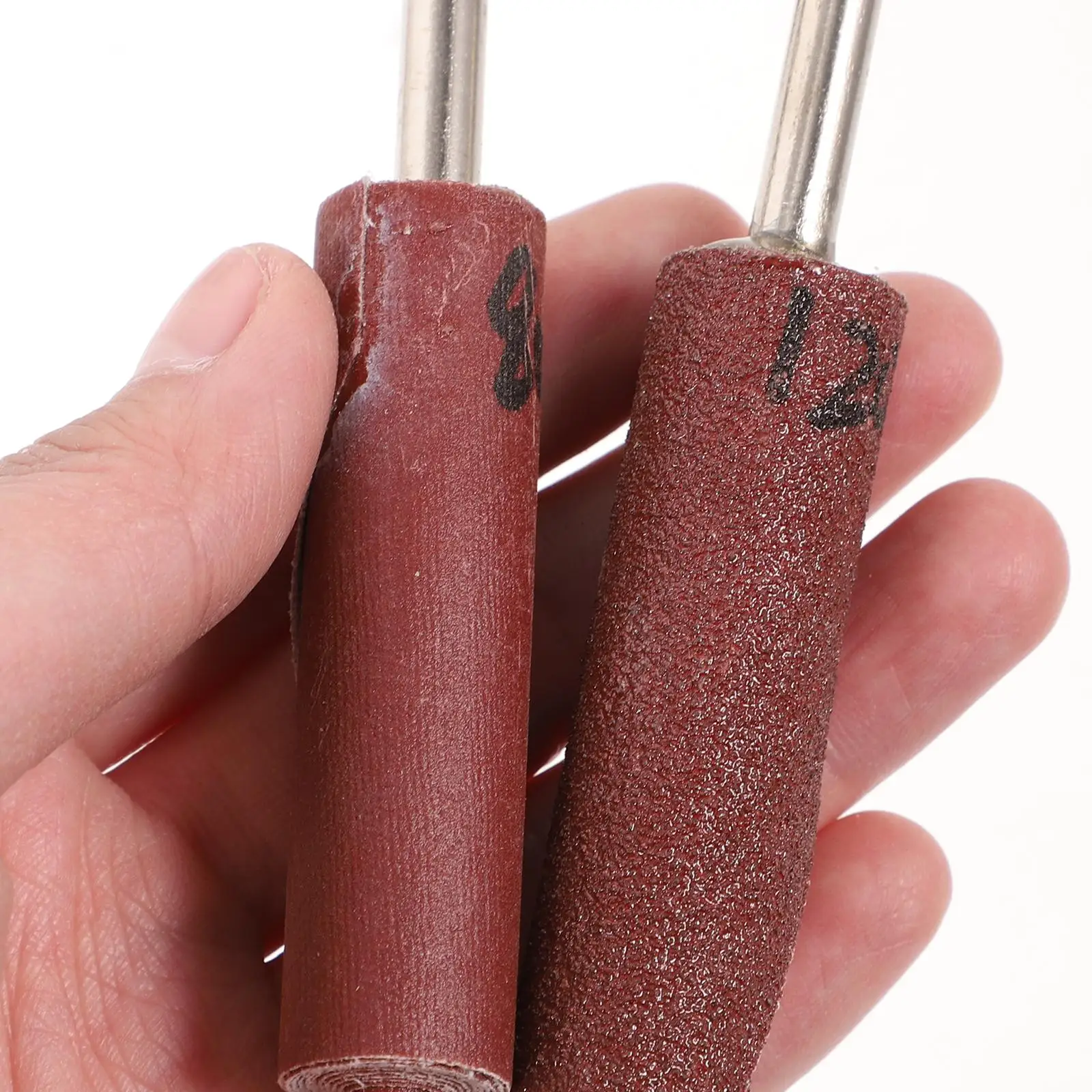 

1 set 6mm Shank Flap Wheel Cylinder Grinding Head Sandpaper Drum Polishing Tool Accessories 80 120 180 240 400 600 800 1000 Grit