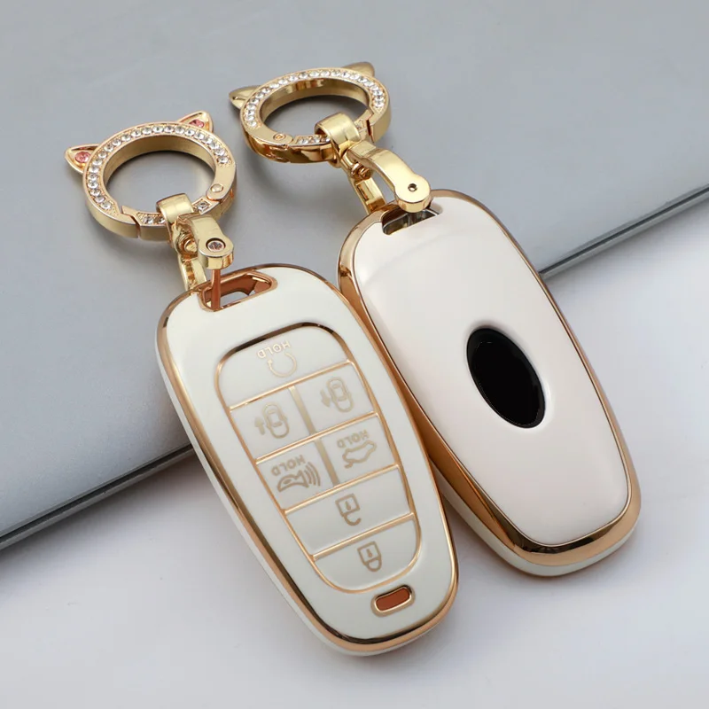 4 5 7 Buttons Car Key Fob case Cover for Hyundai Sonata Nexo DN8 Santa Fe TM Tucson NX4 Staria Ioniq Shell Holder 2020 2021 2022