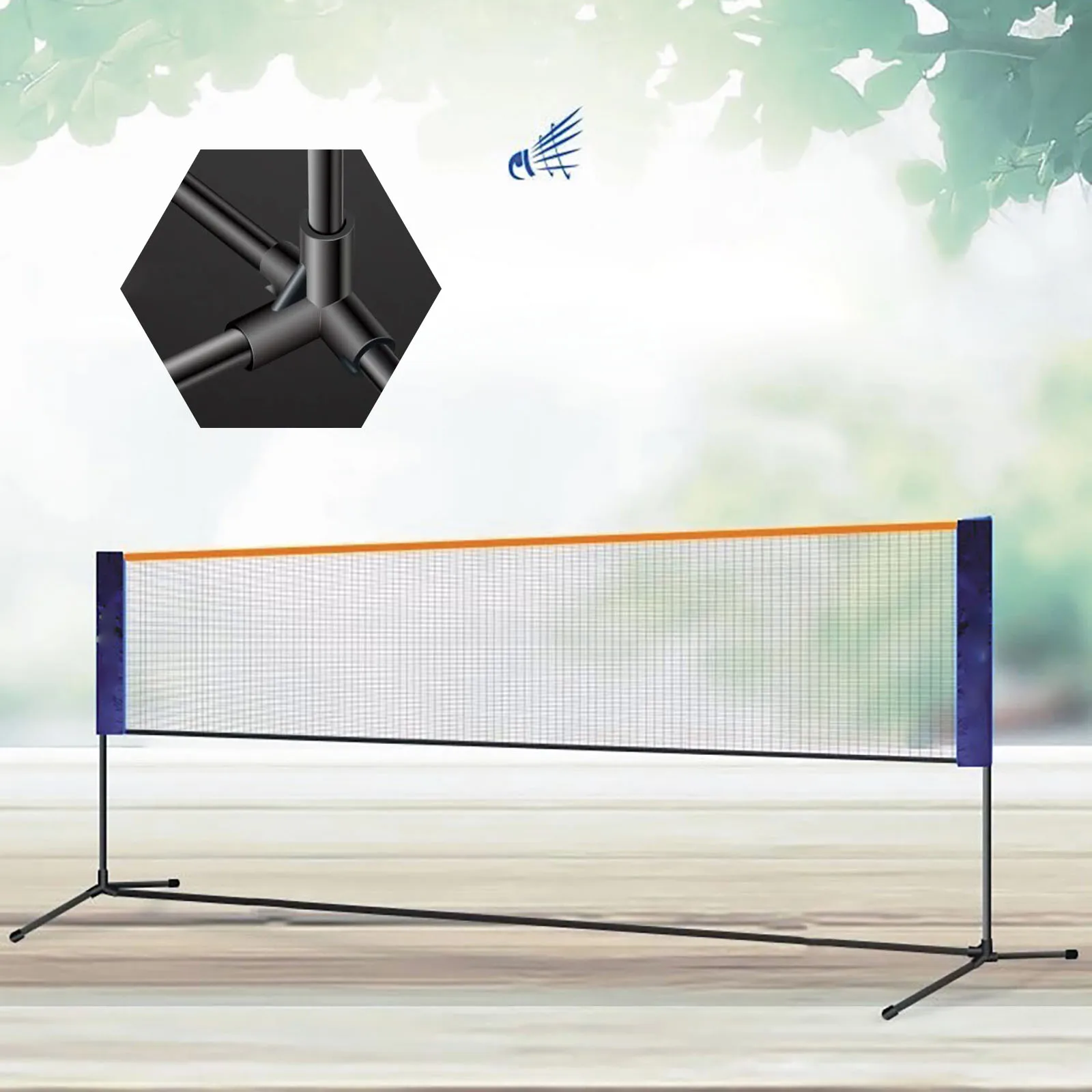 20FT Portable Adjustable Standard Badminton Net Set Double Court Volleyball Tennis Outdoor