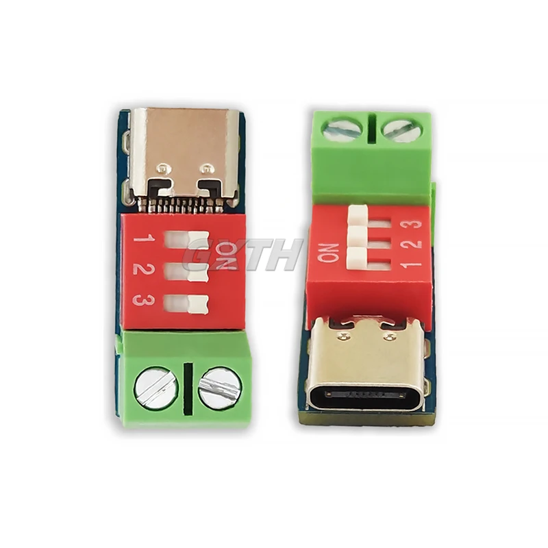 1/4/5/10pcs Type-C QC PD Fast Charging Test Board 5-20V Dial Adjustment Voltage PD Trigger Board Module 100W