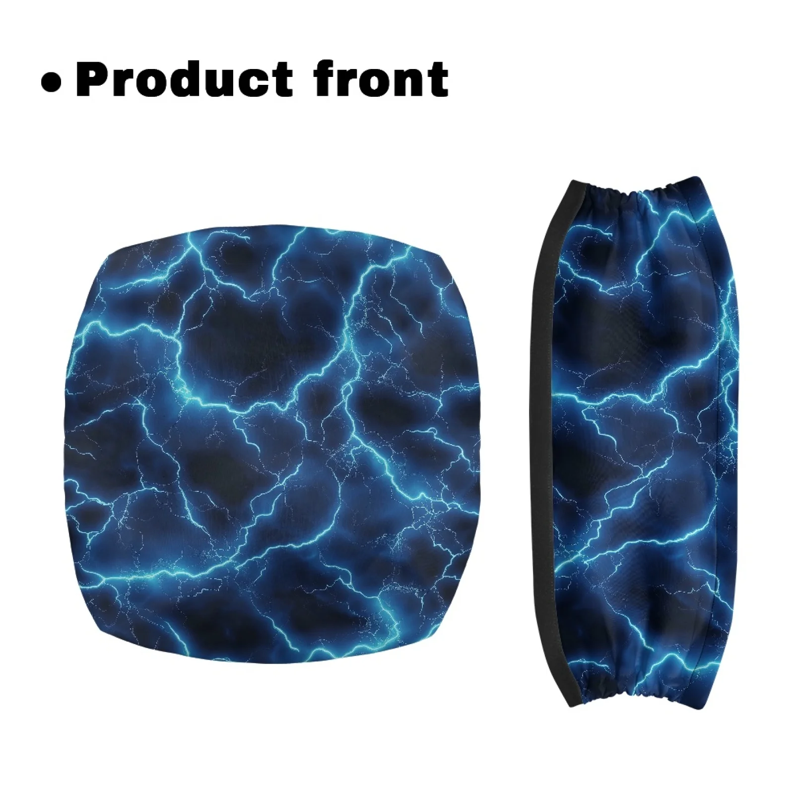 Coloranimal Blue Lightning Theme 2 Pieces Rollator Seat Back Rest Covers for Senior Ladies Rollator Walker Cover New Trend