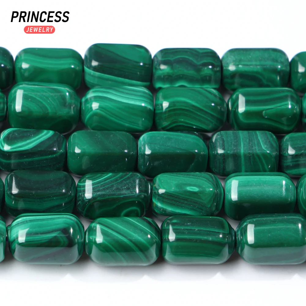 

A+ Natural Malachite Column Beads 8*12mm Loose Gemstone Beads for Jewelry Making Bracelets Crystal Beads DIY Accessories