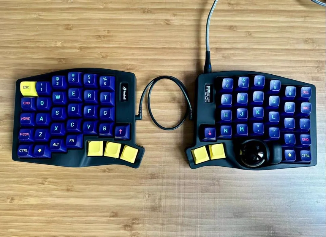 Keyball NEO Split Mechanical Keyboard Kit Support VIA Wired Single Mode Custom RGB Hot-Swap Ergonomic Gaming Mechanical Keyboard