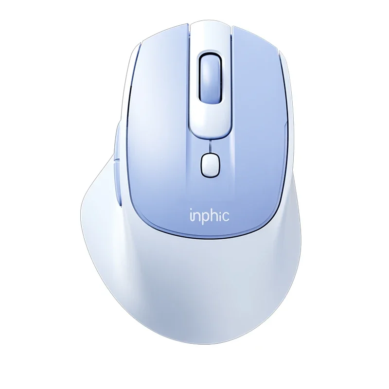 ماوس لاسلكي Inphic M2 قابل لإعادة الشحن 2.4G، أزرار نقرة منخفضة الضوضاء، ماوس كمبيوتر مريح #6