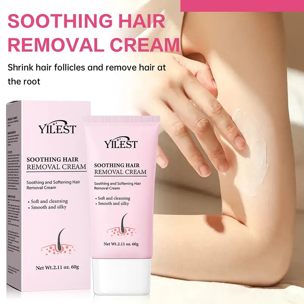 Hair Removal Cream Mild Plant Ingredients Painless And Thornless Suitable For Any Skin Type Fast Hair Removal Fragrance Las Y2S6