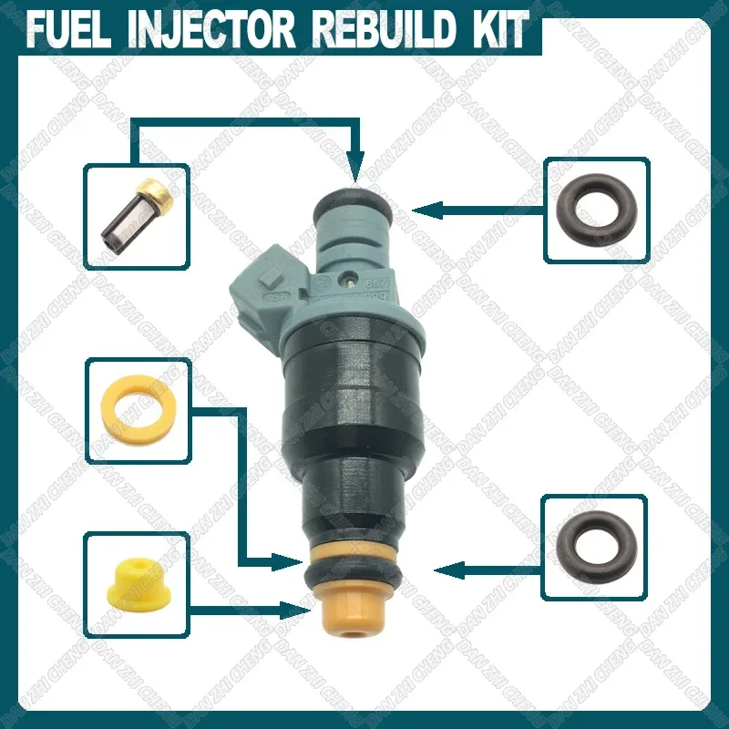 

Fuel Injector Service Repair Kit Filters Orings Seals Grommets for 0280150989 Vw Golf III 1.8 2.0 Fiat tempra ford galaxy 2.0