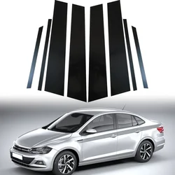 Fit For Volkswagen Polo Sedan 2022-2023 Gloss Black Column B C Sticker Pillar Posts Window Door Side Cover Trim Decoration