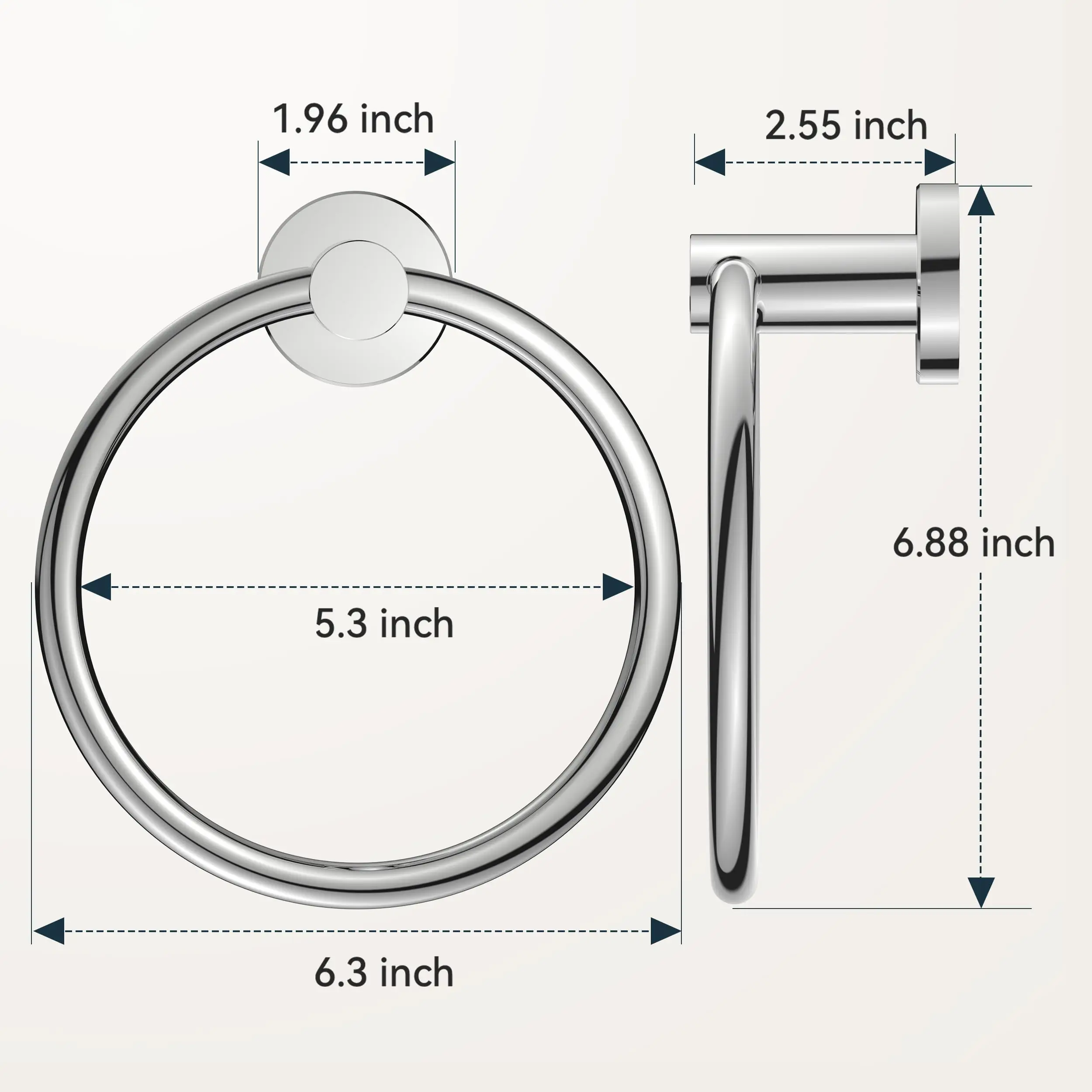 

Bathroom Towel Ring Hook Hardware Accessories Storage Holder 304 Stainless Steel Hand Towel Holder Modern Round Towel Hanger