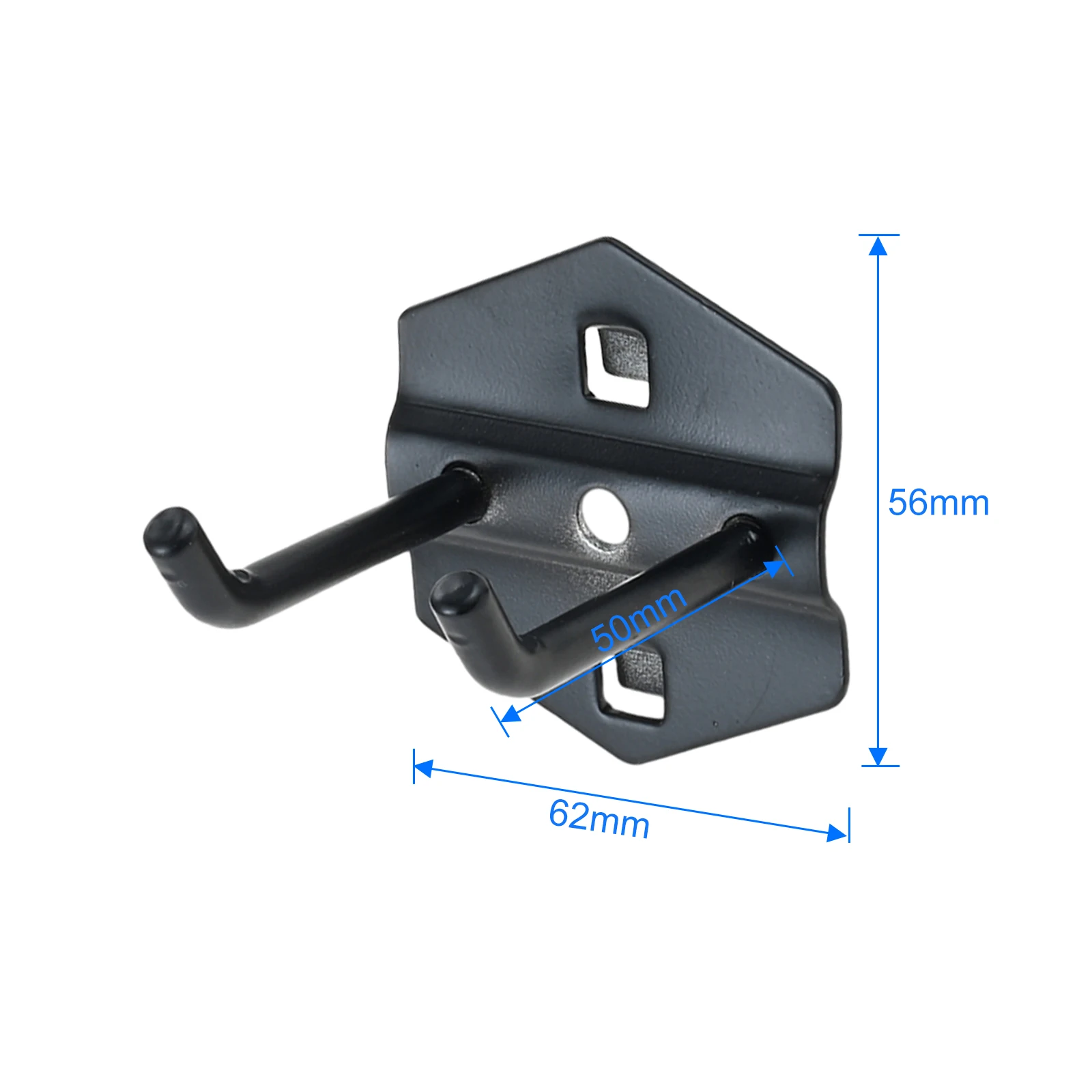 1PC 50/100mm Heavy Duty Double Inclined Hook Hole Board Hook Rust Resistant For Storage Logistics Bathroom Kitchen Garden Door