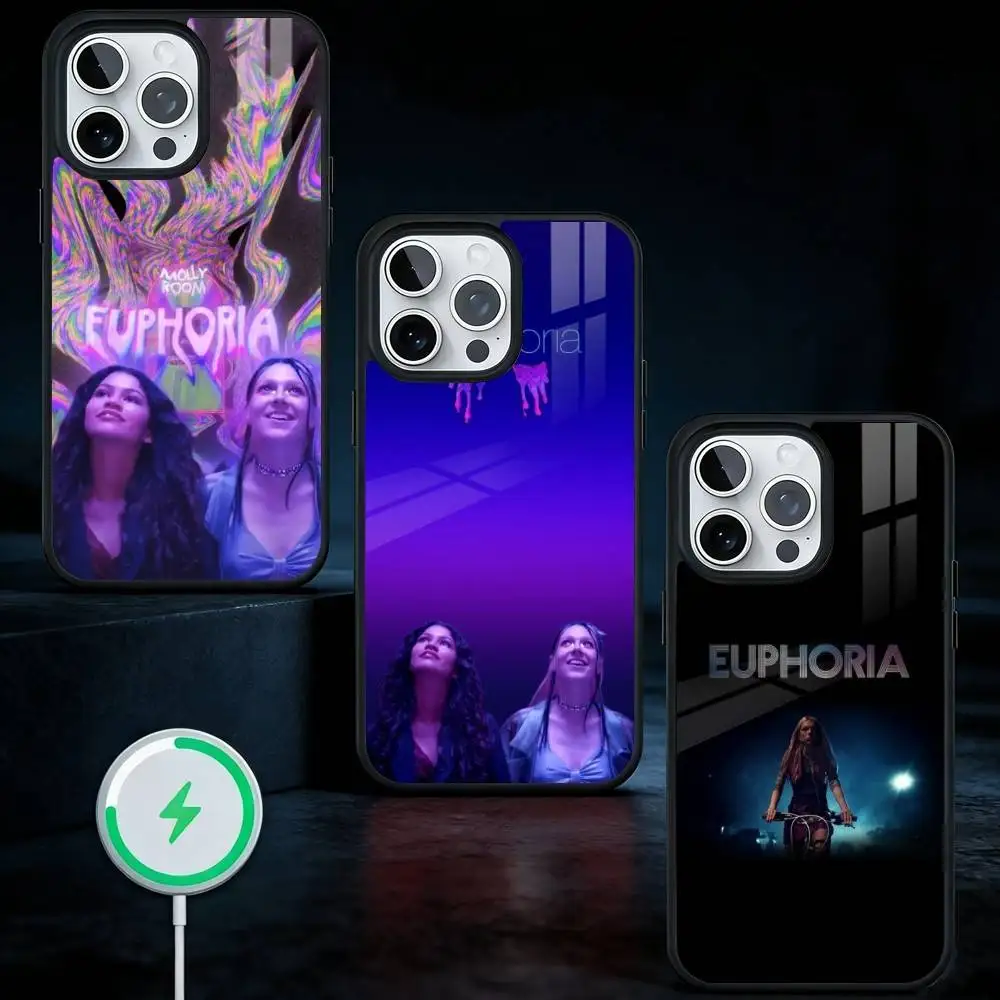 

American TV series E-Euphoria Phone Case For iPhone17,16,15,14,13 Plus,Pro Max Magnetic For Magsafe Wireless Charging