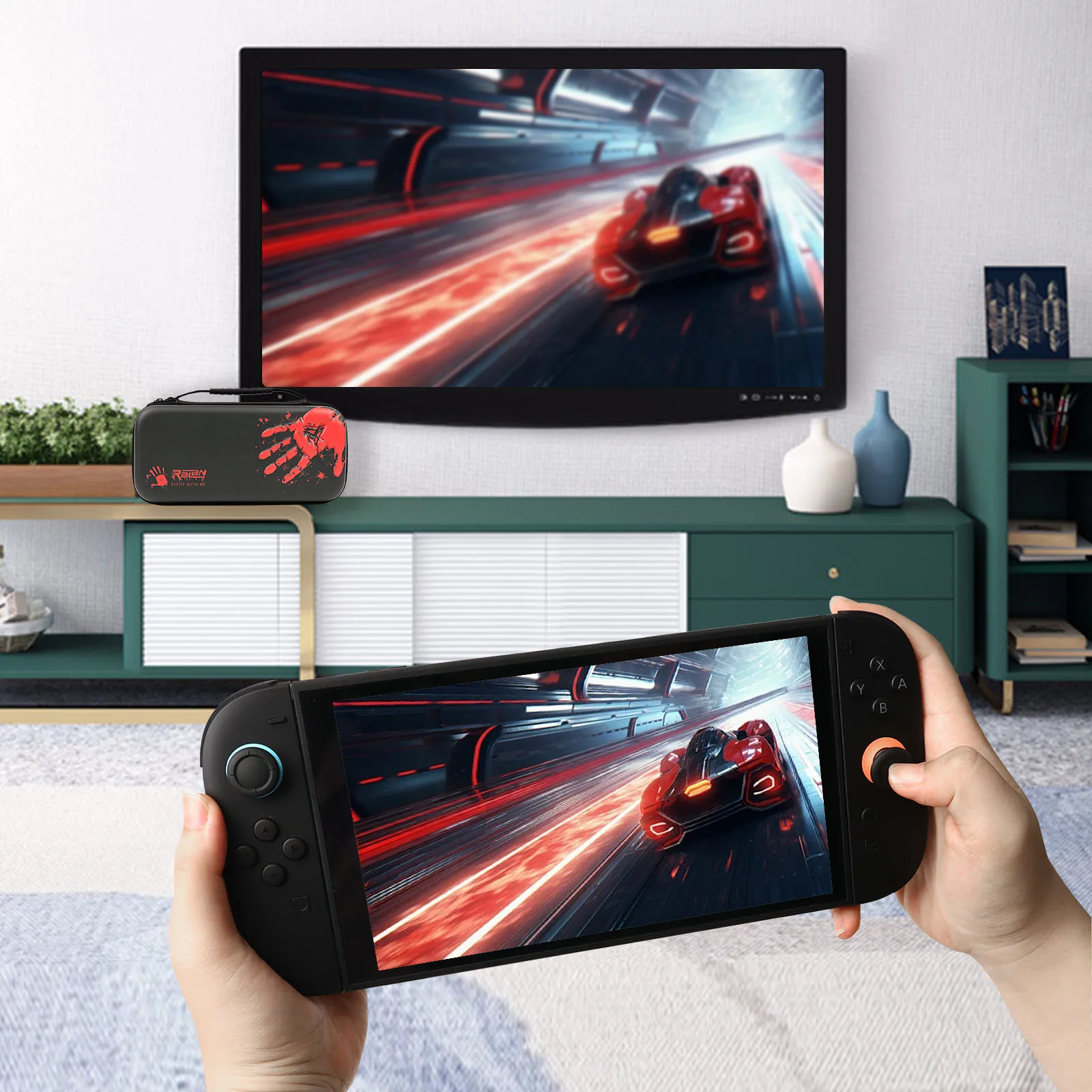 حقيبة حمل ذات سعة كبيرة لجهاز نينتندو سويتش 2 ( 2025)، حقائب سفر فائقة النحافة من مادة إي في إيه