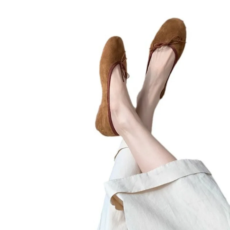 

Модные балетки на плоской подошве с галстуком-бабочкой, женские балетки с круглым носком, балетки с мелким вырезом, мягкие мокасины, модельные туфли Zapato