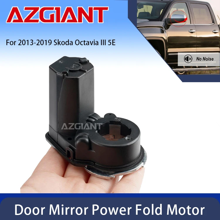 AZGIANT Car Door Mirror Power Fold Motor For 2013-2019 Skoda Octavia III 5E  Reinforced Anti-pinch Protection Vehicle Body Parts