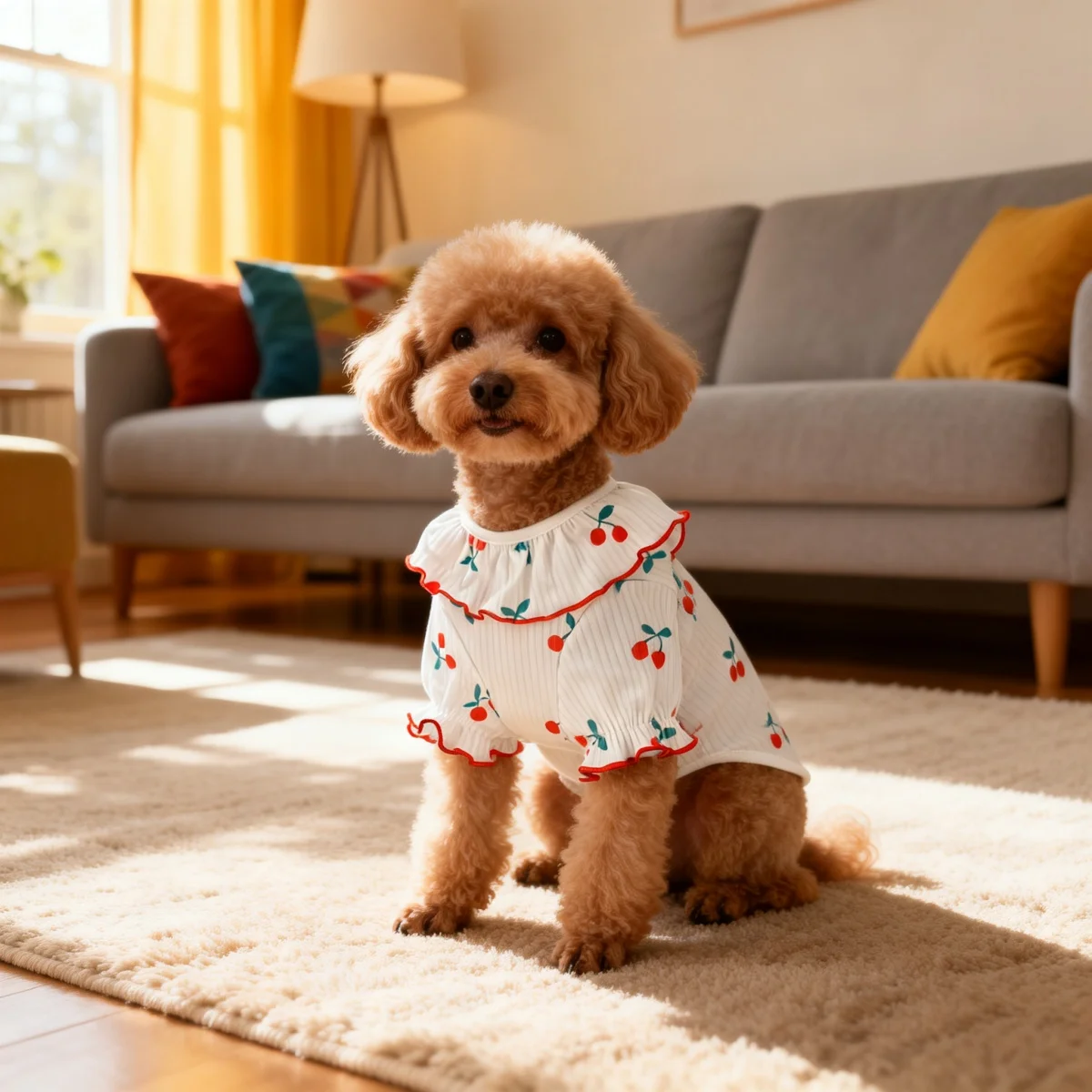 1 dog shirt, pet clothing, spring and summer thin T-shirt, cat and dog round neck shirt, suitable for teddy bears, pet cats view 6