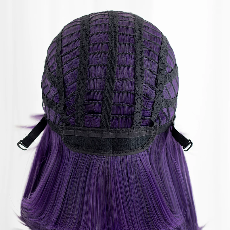 ROLECOS Gioco LOL Immortal Journey Nami Parrucca Cosplay 70 cm Colore Viola Lungo Rettilineo Parrucche da Donna Capelli Sintetici Resistenti al Calore