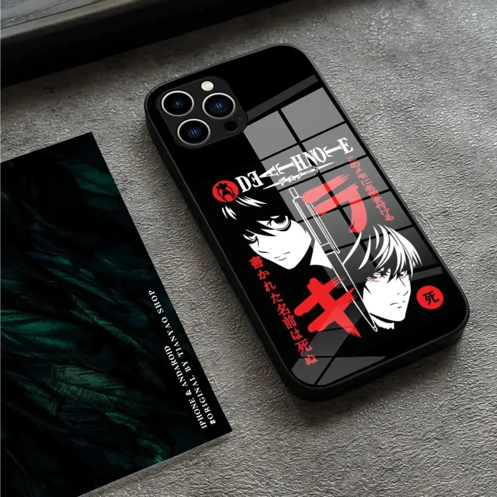 

Death Note Phone Case For IPhone 17 16 15 Pro Max 14 13 12 Mini Plus Samsung S25 24 23 Ultra Glass phone case