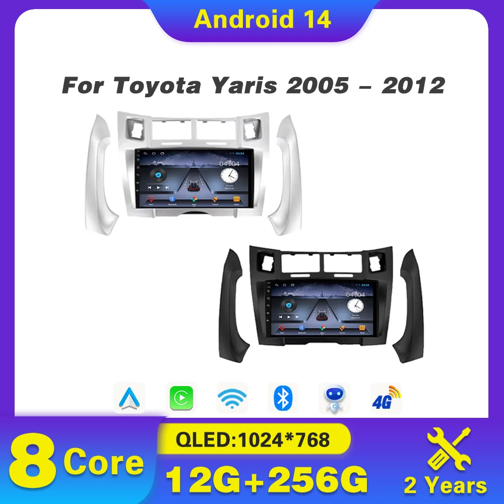 

Car Radio Android 14 for Toyota Yaris 2005 - 2012 Touch Screen GPS BT Navigation Stereo Carplay Head Unit Multimedia Player