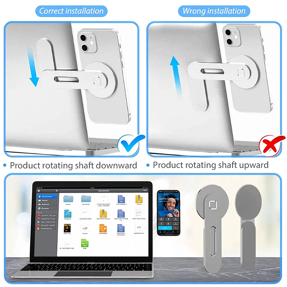 

Phone Holder Suitable for Apple 14/13 Magsafe Invisible Holder Laptop for Phone Stand Monitor Display Side Mount Tablet