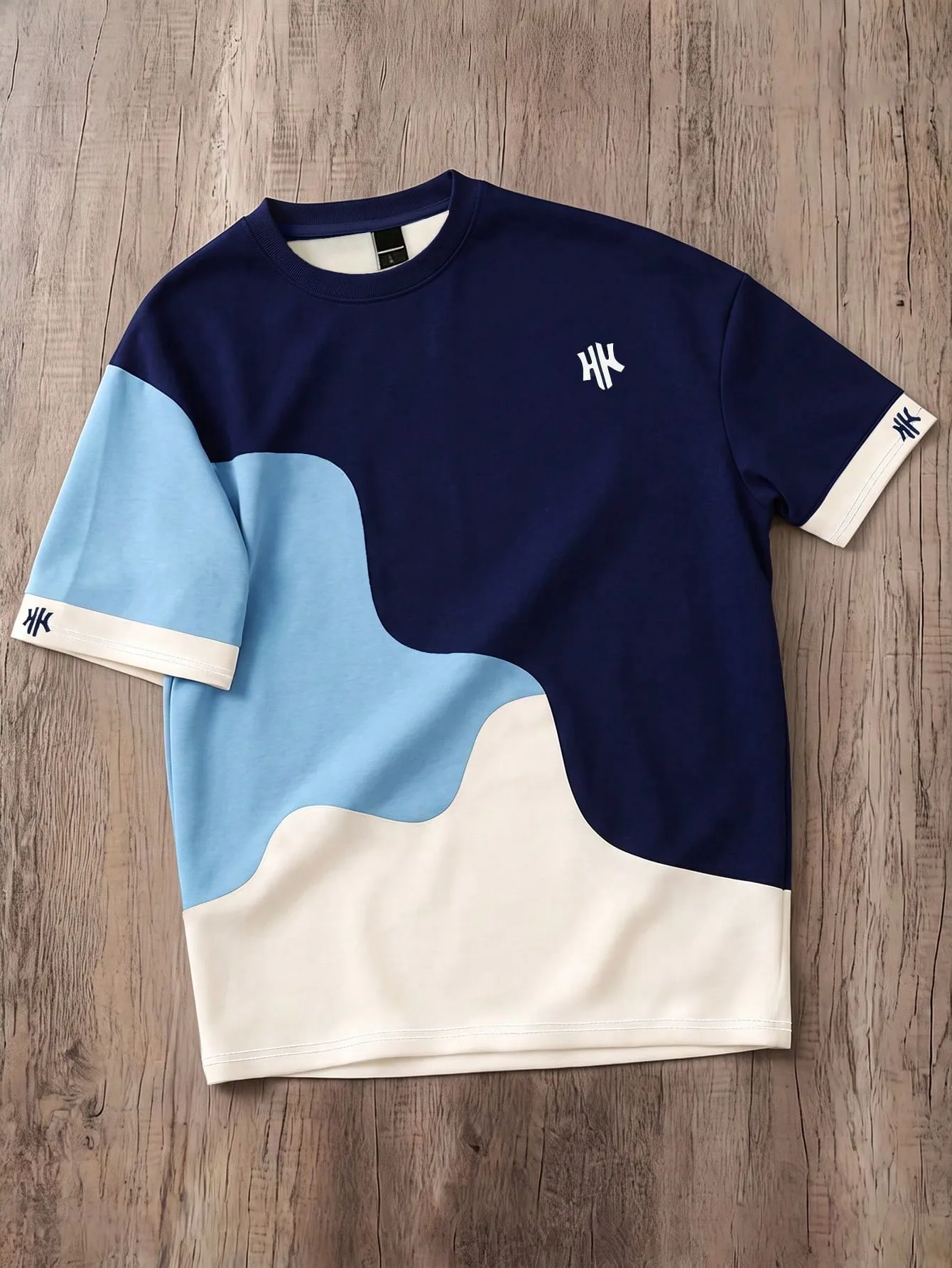 Summer Men's Round-neck T-shirt with 3D Print Colorful Design Breathable Lightweight Casual and Fashionable Streetwear Clothing